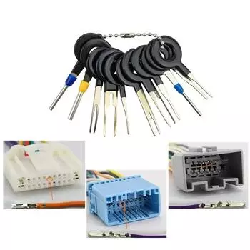 11 шт. Инструменты для снятия автомобильных клемм, игла для снятия клемм, съемник разъемов проводов, экстрактор штифтов, инструменты для ремонта автомобильных клемм