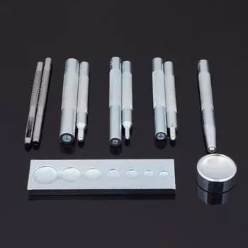 11 шт./компл., установка пуговиц «сделай сам», металлические инструменты, защелки, пуговицы, заклепки