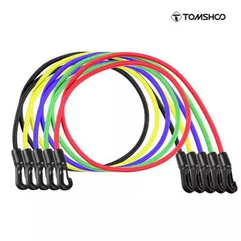 11 шт., комплект эспандеров для тренировок, фитнес-упражнений, трубки для упражнений, дверные якорные ремни на щиколотке, мягкие разноцветный