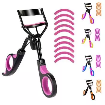 11 шт., щипцы для завивки ресниц, косметические щипчики для завивки ресниц, инструменты с ручкой + 10 сменных силиконовых подушечек, инструменты для макияжа для женщин, TLSM