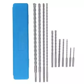11 шт. Ударное сверло из цементированного карбида, высокоскоростной набор электрических ударных сверл для удаления стружки