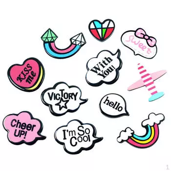 11 штук новинки акриловые слова Радуга с плоской задней поверхностью для декора скрапбукинга