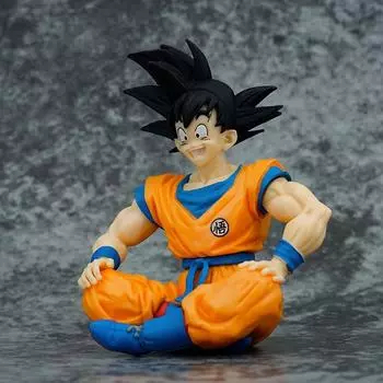11 см Bandai Dragon Ball Z аниме фигурка сидя Сон Гоку Супер Сайян фигурка Коллекция Модель Кукла Детская игрушка в подарок