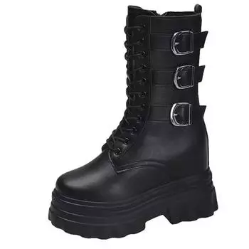 11 см ботильоны для женщин зима 2024 года женские ботинки для верховой езды на высоком каблуке Borcegos женские модные ботинки для женщин 34 бежевый