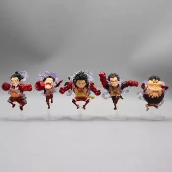 11 см цельный комплект из 4 шт. в комплекте Обезьяна D Луффи Gk Wcf Gear Четвертая фигурка Q версия модель украшения аниме периферийная кукла игрушка