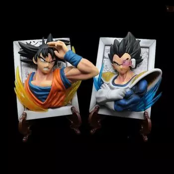 11 см Dragon Ball Son Goku 3D фоторамка статуя аниме фигурка Vegeta IV модель настольные украшения детские игрушки подарки