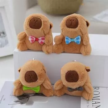 11 см имитация маленькой капибары плюшевая игрушка кулон милый капибала кукла рюкзак подвесное украшение случайный стиль 11cm-30cm