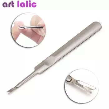 11 см из нержавеющей стали для удаления кутикулы, серебряный толкатель для кутикулы омертвевшей кожи, триммер для педикюра, инструмент для дизайна ногтей