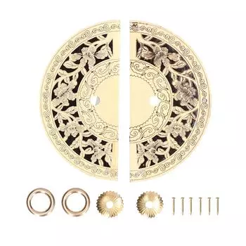 11 см латунная круглая ручка с цветочным узором для дверной ручки для шкафа, гардероба, гостиной