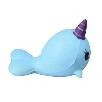 11 см Милая мягкая игрушка-кит из искусственной кожи, медленно поднимающаяся, снимающая стресс