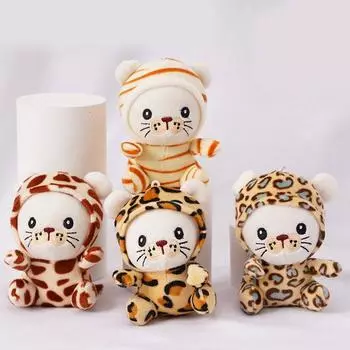 11 см плюшевая игрушка тигр сумка кулон подарок брелок мини милый мультфильм животное плюшевая мягкая игрушка кукла брелок