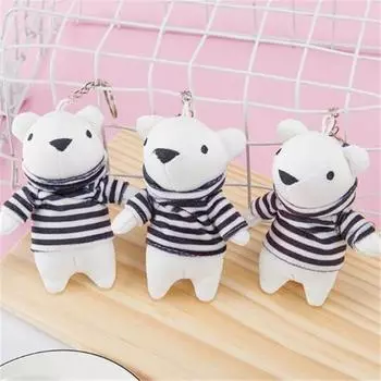 11 см полосатый свитер медведь плюшевая подвеска кукла игрушка мягкие игрушки животное для девочек и мальчиков и детей 11cm-30cm
