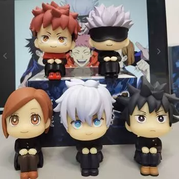 11 см высота аниме Jujutsu Kaisen фигурка украшения для автомобиля: Куклы Q-версии Итадори Юдзи, Годзё Сатору, Фукусигэ Мегуми и Кугисаки Нобара Gojo Satoru-A