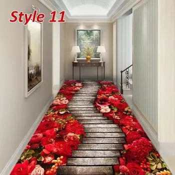 11 стилей 3D ковры для гостиной Крытый вход Коврик прикроватный коврик Цветочная трава Растения Кухня Коридор Коврик Ковер 60x90cm