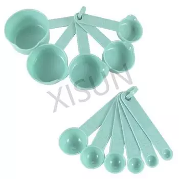 11 точных пластиковых мерных стаканов и ложек для муки, набор для дома и кухни чёрный