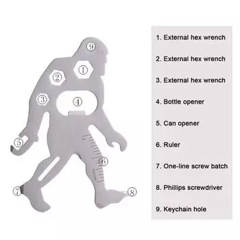 11-в-1 многофункциональный инструмент для повседневного использования, конструкция из нержавеющей стали, устойчивая к коррозии, многофункциональный инструмент с отвертками, открывалка для бутылок, инструмент для выживания на открытом воздухе