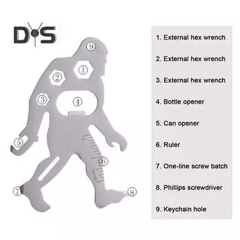 11-в-1 многофункциональный инструмент для повседневного использования, конструкция из нержавеющей стали, устойчивая к коррозии, многофункциональный инструмент с отвертками, открывалка для бутылок, инструмент для выживания на открытом воздухе A