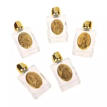 11 видов стеклянных бутылок для святой воды с изображением Иисуса, религиозная бутылка с изображением креста, бутылка со скульптурой христианской Девы Марии, многоразовая бутылка для святой воды A10