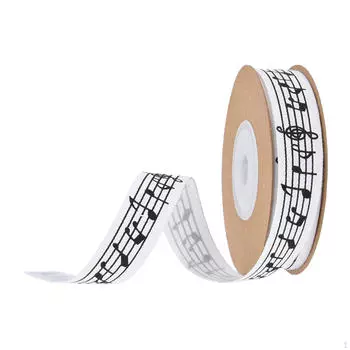 11 Yards 3/5 Inch Music Note Ribbon Musical Notation Craft Ribbons Decorative for