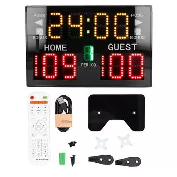 11-значное светодиодное табло, электронное настольное табло для счета очков для баскетбола, волейбола, борьбы в помещении