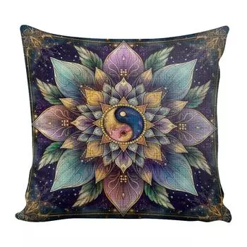 11CT Хлопок Мандала Набор для вышивки крестом Подушка 45x45см Вышивка крестом Подушка Чехол Великобритания 1