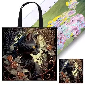 11CT Кошка Павлин Сова Попугай Вышивка Крестом Холст Сумка-тоут Набор для вышивки крестом Холст Сумка Ручная вышивка крестом Сумка для начинающих 1