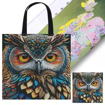 11CT Кошка Павлин Сова Попугай Вышивка Крестом Холст Сумка-тоут Ручной Набор Для Вышивания Сумка Набор Для Вышивания Крестом Холст Сумка Подарок для Друзья 1