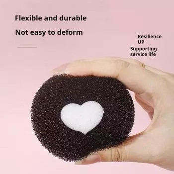 11Pcs/Set Makeup Cleaner Box with 10 Sponges Lightweight Portable Travel Women Eye розовый