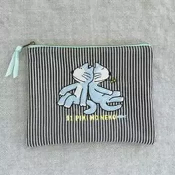 11Pikinoneko Flat Pouch Hickory
