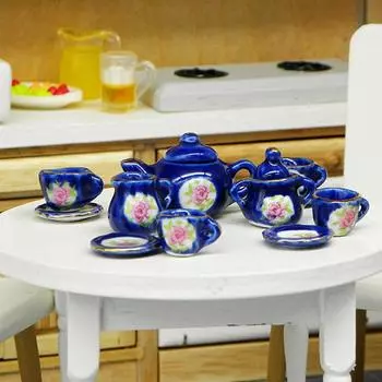 11шт 1:12 миниатюрных кружек для кукольного домика, тарелок, чашек, горшков, игрушек, аксессуаров для кукольного домика