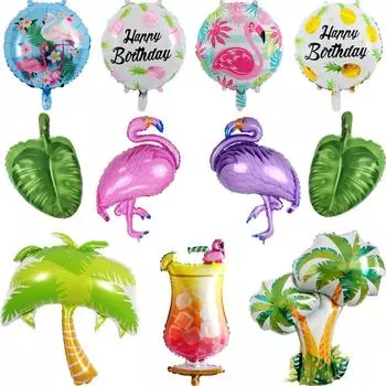 11шт. Гавайские украшения для вечеринок. Воздушные шары для летних украшений для вечеринок у бассейна.