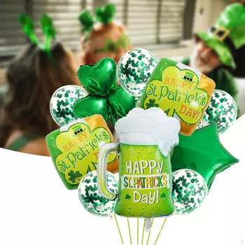 11x ул.. Воздушные шары ко Дню Святого Патрика. Украшения для вечеринок Патрика, зеленые для карнавала.