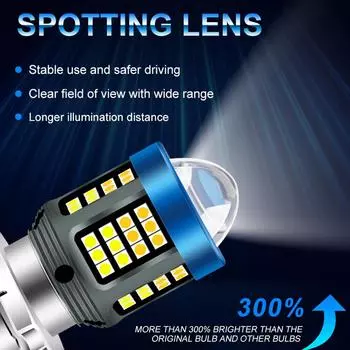 12000Lm H4 LED H4 BA20D P15D LED Motorcycle Headlight Bulbs 3570 LED Lens White Yellow IP67 Lamp Scooter Accessories