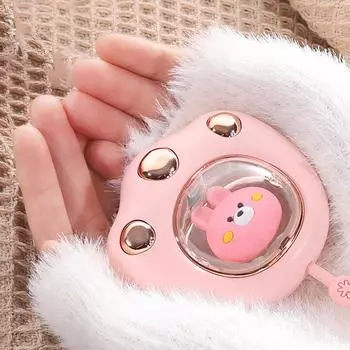 1200 мАч грелка для рук Cat Paw перезаряжаемая встроенная батарея для студентов Winer Fast Usb обогреватель портативная грелка для женских рук розовый