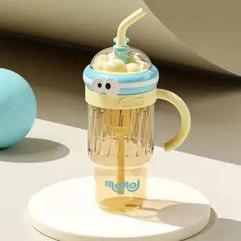 1200 мл креативная пластиковая бутылка для воды без BPA, большая емкость для питья с соломинкой для домашней чашки для воды с ручкой, посуда для питья 1200ML