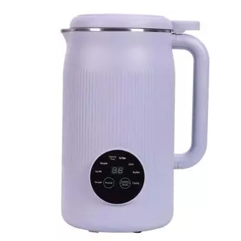 1200 мл машина для приготовления соевого молока с орехами, большая емкость, 8 функций, вилка европейского стандарта, самоочищающаяся автоматическая машина для приготовления сои, кухонный инструмент фиолетовый