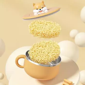 1200 мл Нержавеющая сталь Миска для лапши быстрого приготовления с крышкой-фильтром Фруктовый салат Суп Рамен Миски Посуда Кухонные принадлежности Ланч-бокс
