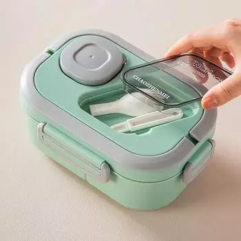 1200 мл портативный ланч-бокс многоразовый двухслойный отсек Bento Box ручка для переноски контейнеры для еды на открытом воздухе для кемпинга