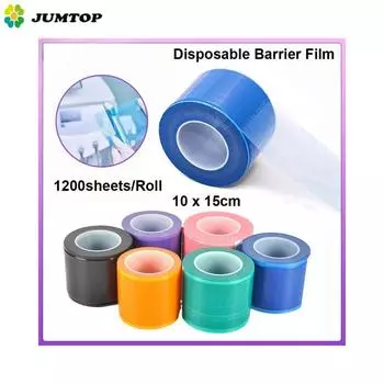 1200 шт./рулон, стоматологическая защитная барьерная пленка, одноразовая барьерная защитная пленка, пластиковая изоляционная мембрана для полости рта 10 x 15cm зелёный