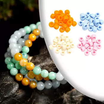 1200x непрозрачные бусины пони с большим отверстием, ножные браслеты для рукоделия, принадлежности для рукоделия, уникальная форма бочонка