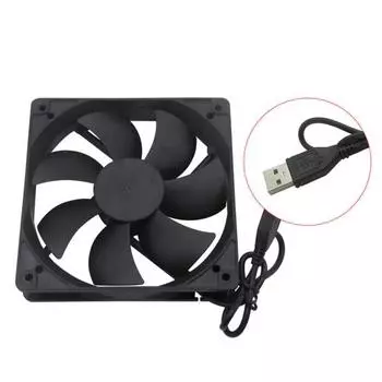 12025 Надежный охлаждающий вентилятор для процессора компьютера, универсальный большой объем воздуха чёрный