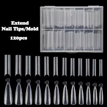 120/100/20 шт. полигели, быстрое наращивание, формы для наращивания ногтей, двойные формы для наращивания пальцев, полигели, инструменты для дизайна ногтей, УФ-гель, инструменты для ногтей