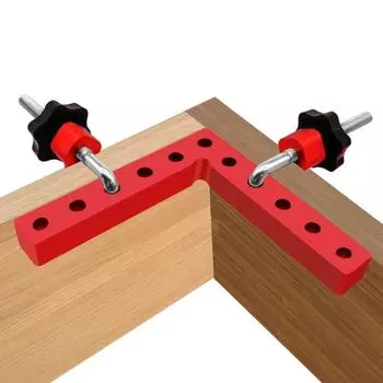 120/140 мм Прямоугольный фиксирующий зажим L-образный 90 градусов Вспомогательное приспособление Деревообрабатывающий зажимной инструмент Алюминиевый сплав 120mm 4.72inch