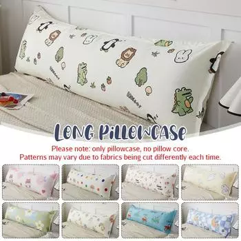 120/150/180 см Длинная наволочка Мягкая хлопковая наволочка для подушки Свадебная пара Наволочка для влюбленных Домашнее постельное белье Наволочка для сна 48x120cm