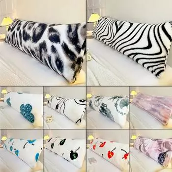 120/150/180 см Длинная наволочка Толстая плюшевая наволочка с принтом для влюбленных пар, двойная наволочка для подушки для сна, домашний декор 48x74cm pillowcase