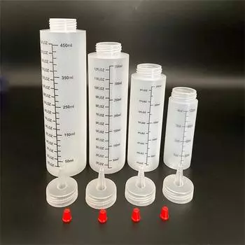 120/250/450 мл пластиковая бутылка-иголка с весами, герметичная бутылка-сжиматель для салата, соуса, кухонная бутылка-сжиматель