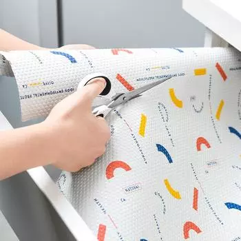 120*45 см коврик для шкафа кухонный маслостойкий бумажный шкаф водонепроницаемый режущийся коврик ящик цветной скандинавский влагостойкий полок 3