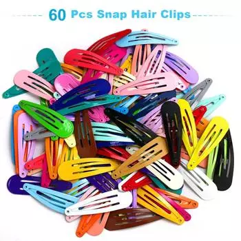 120/80/60Pcs Colorful BB Hair Clips for Girls Water Drop Shape Hairpin Princess Barrette Simple Snap Clip Girls Hair Accessories