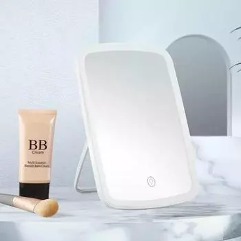 120 градусов Регулируемая настольная светодиодная подсветка с портативным складным зеркалом для макияжа, настольное переносное зеркало для одежды