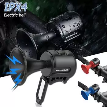 120 дБ велосипедный электронный гудок громкий предупреждающий звук для шоссейных и горных велосипедов чёрный